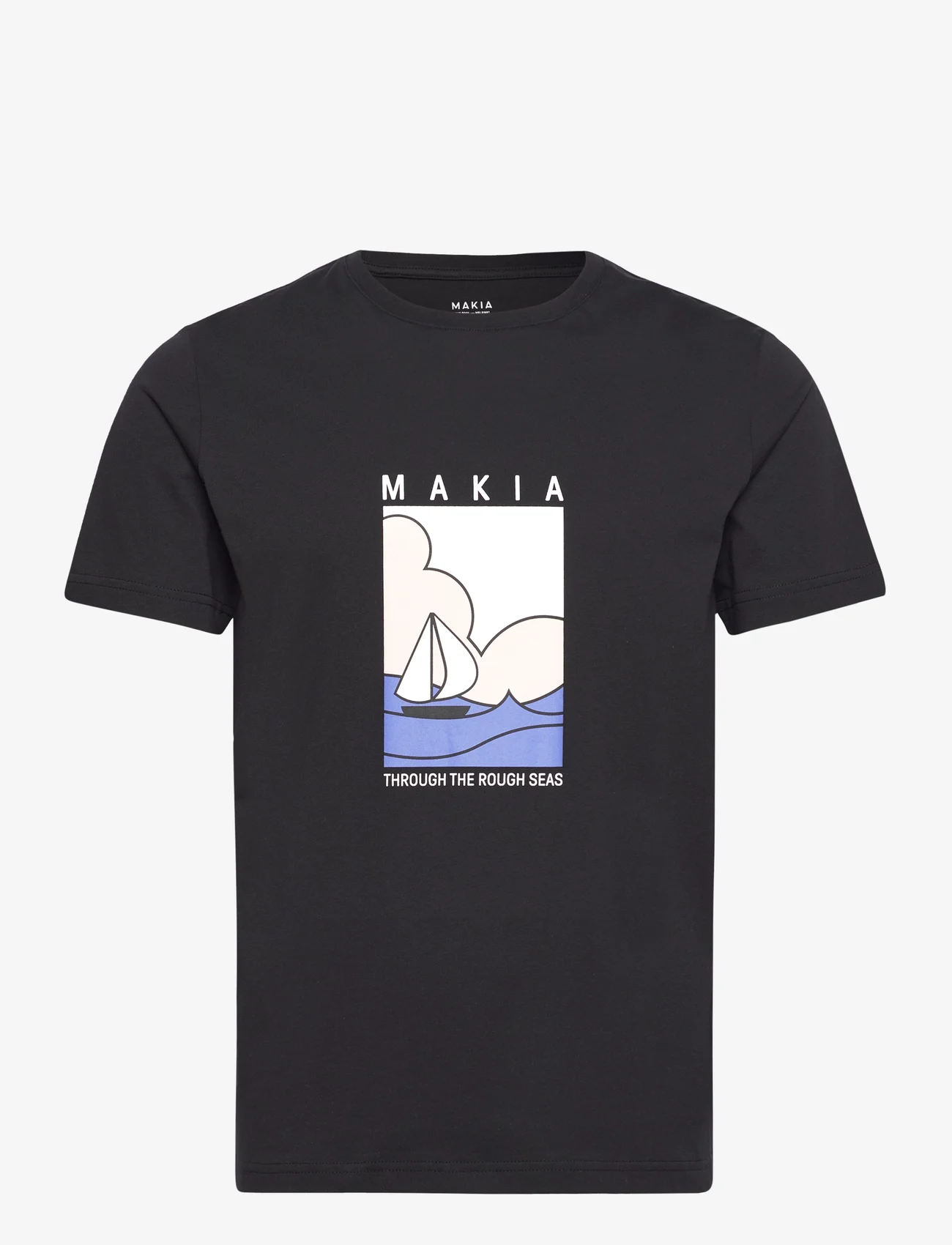 Makia - Sailaway T-shirt - kortärmade t-shirts - black - 0