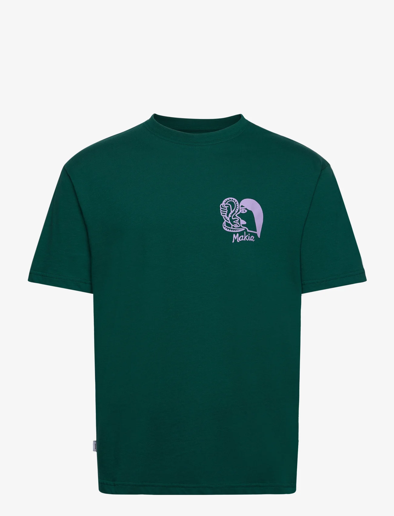 Makia - Snakebite t-shirt - t-shirts - emerald green - 0