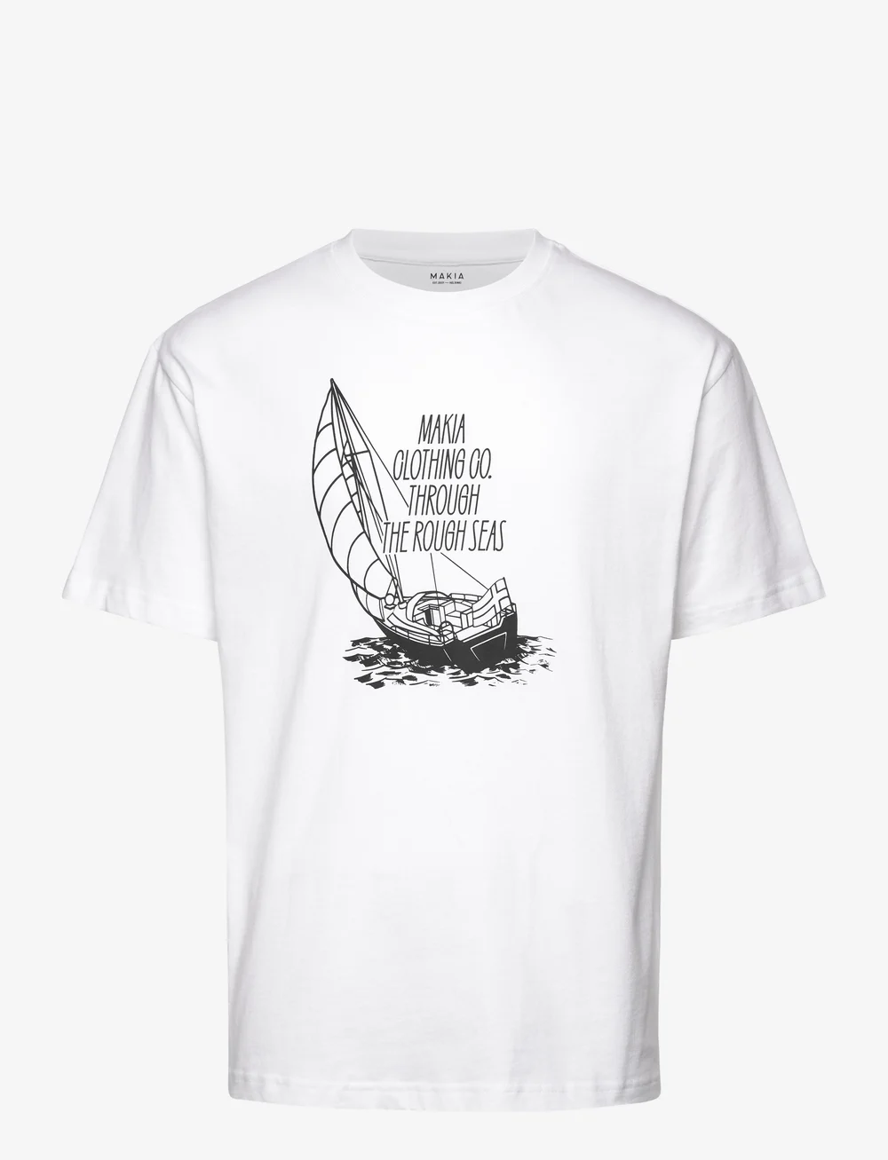 Makia - Sail T-Shirt - kortärmade t-shirts - white - 0