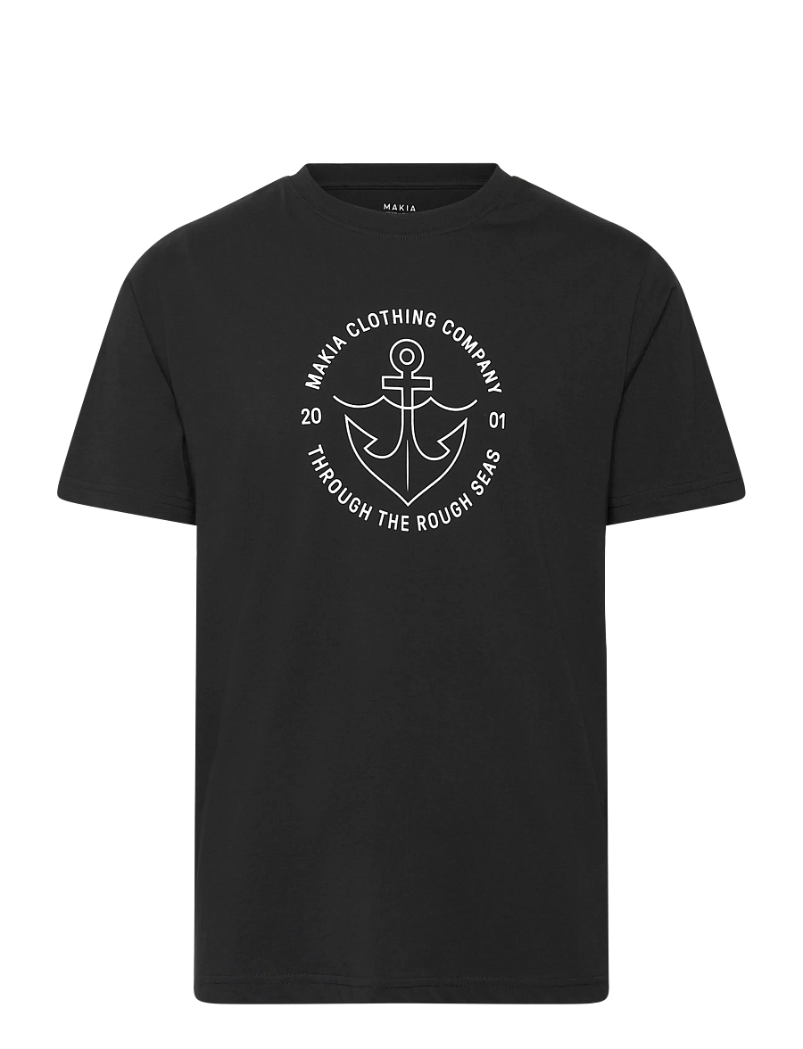 Makia - Hook T-shirt - kortærmede t-shirts - black - 0