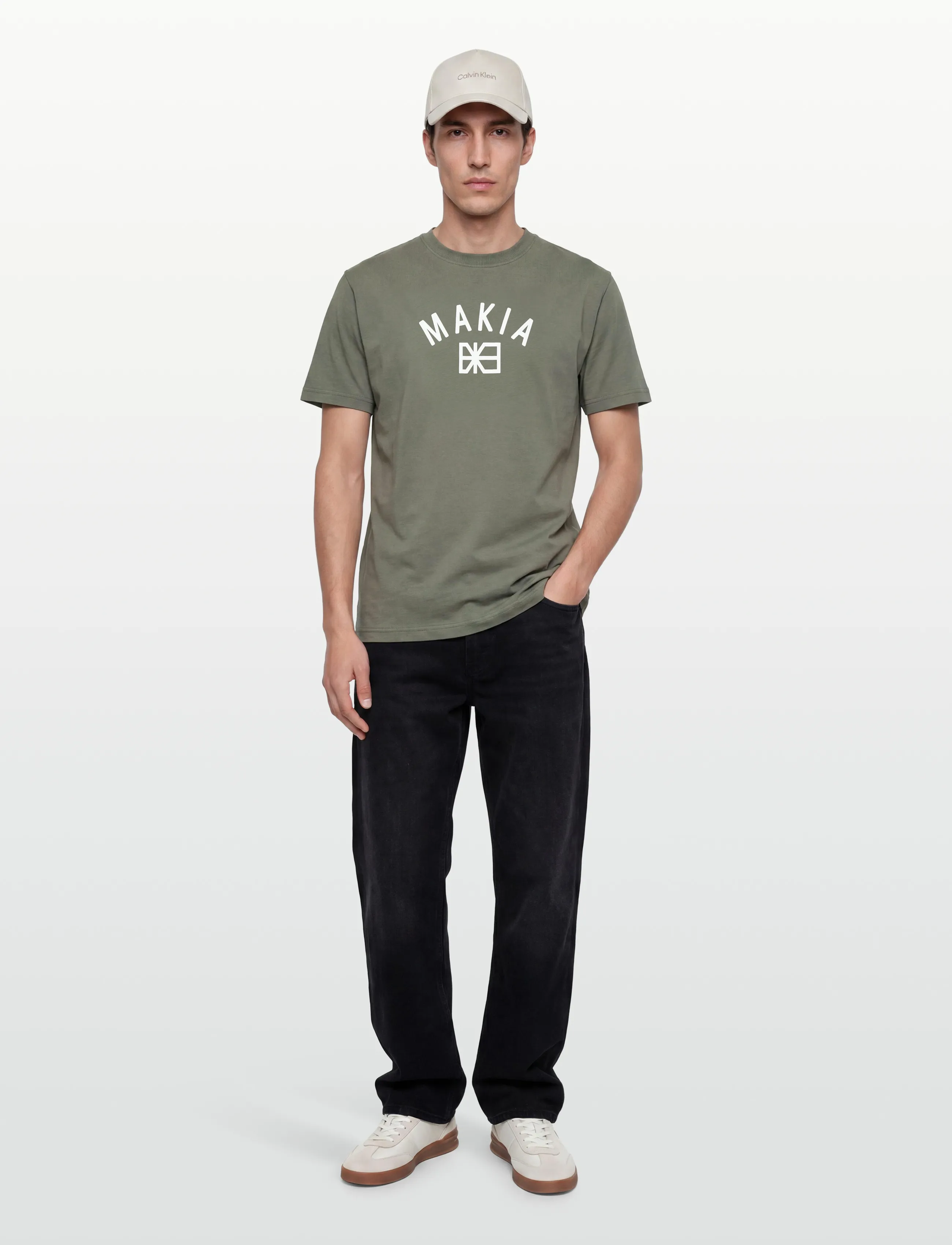 Makia Port T-Shirt, S, T-shirts, Khakigrün - Short-sleeved, Männerswear
