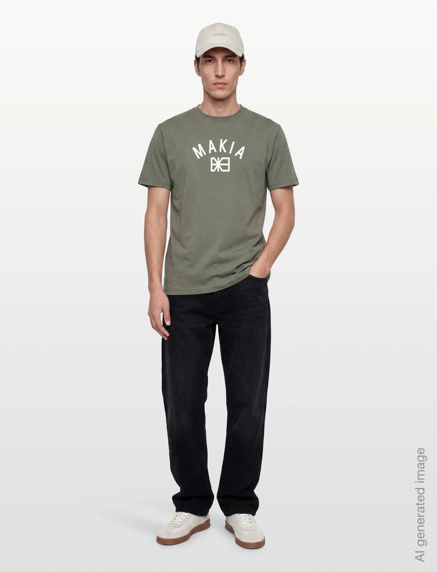 Makia - Port T-shirt - short-sleeved t-shirts - thyme - 0