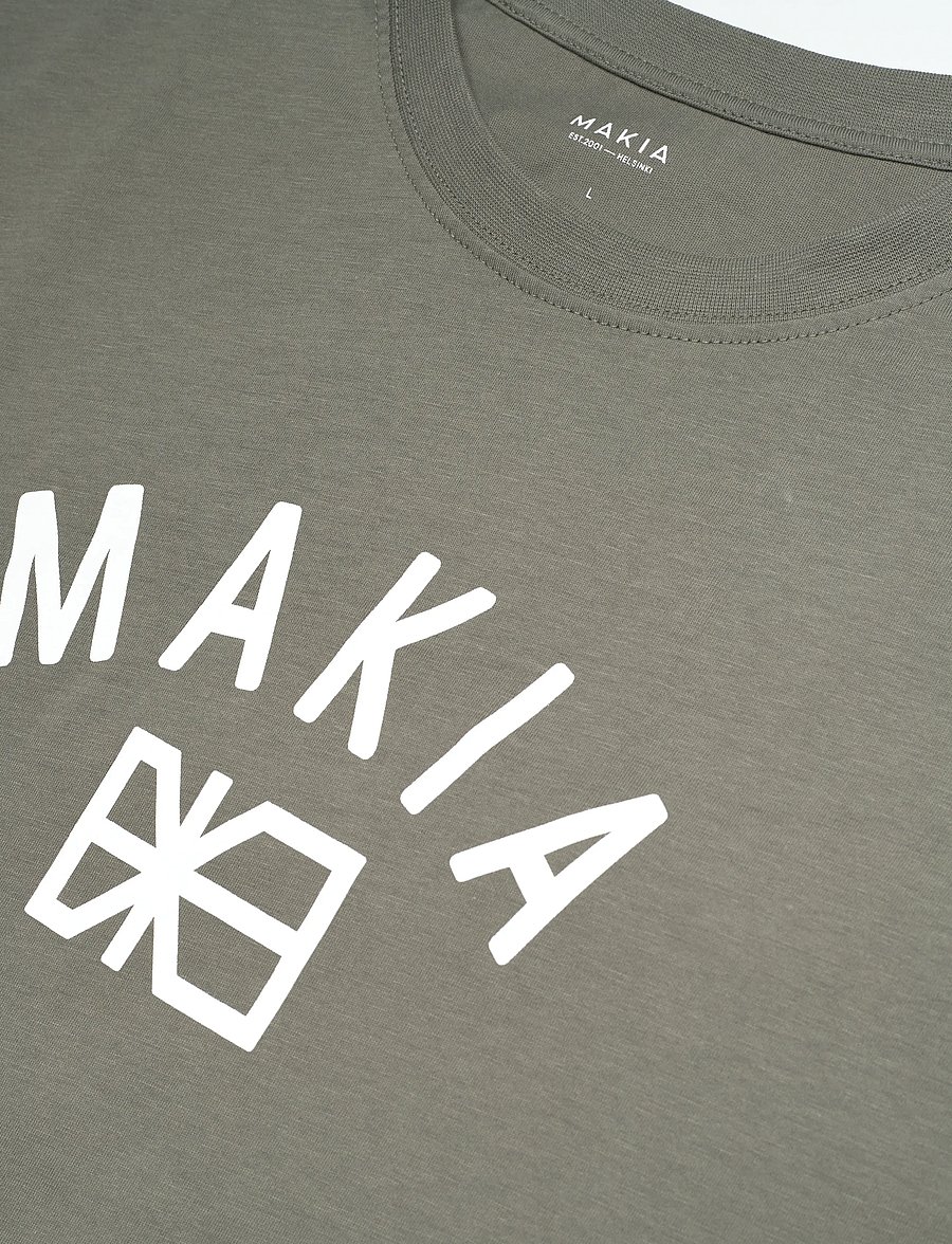 Makia - Port T-shirt - short-sleeved t-shirts - thyme - 5