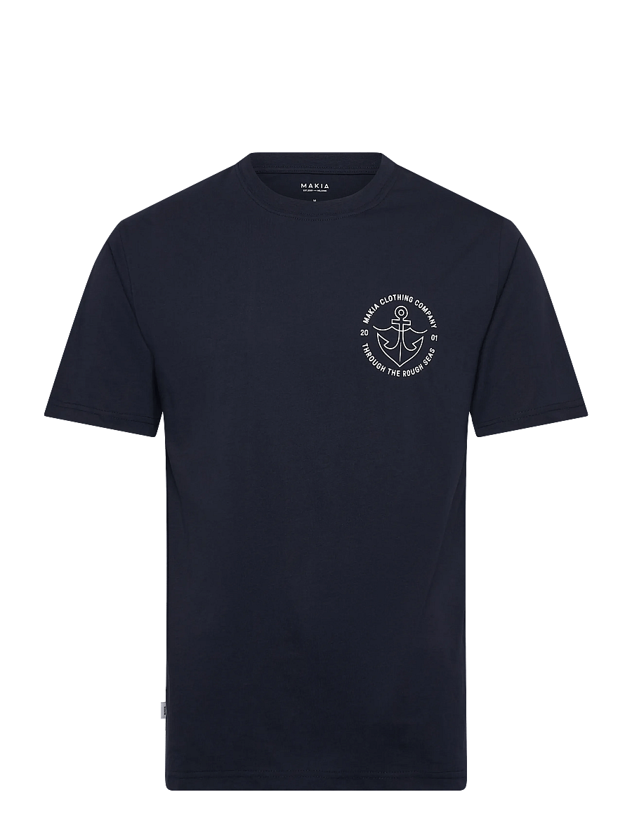 Makia - Barbless T-shirt - lühikeste varrukatega t-särgid - dark navy - 1