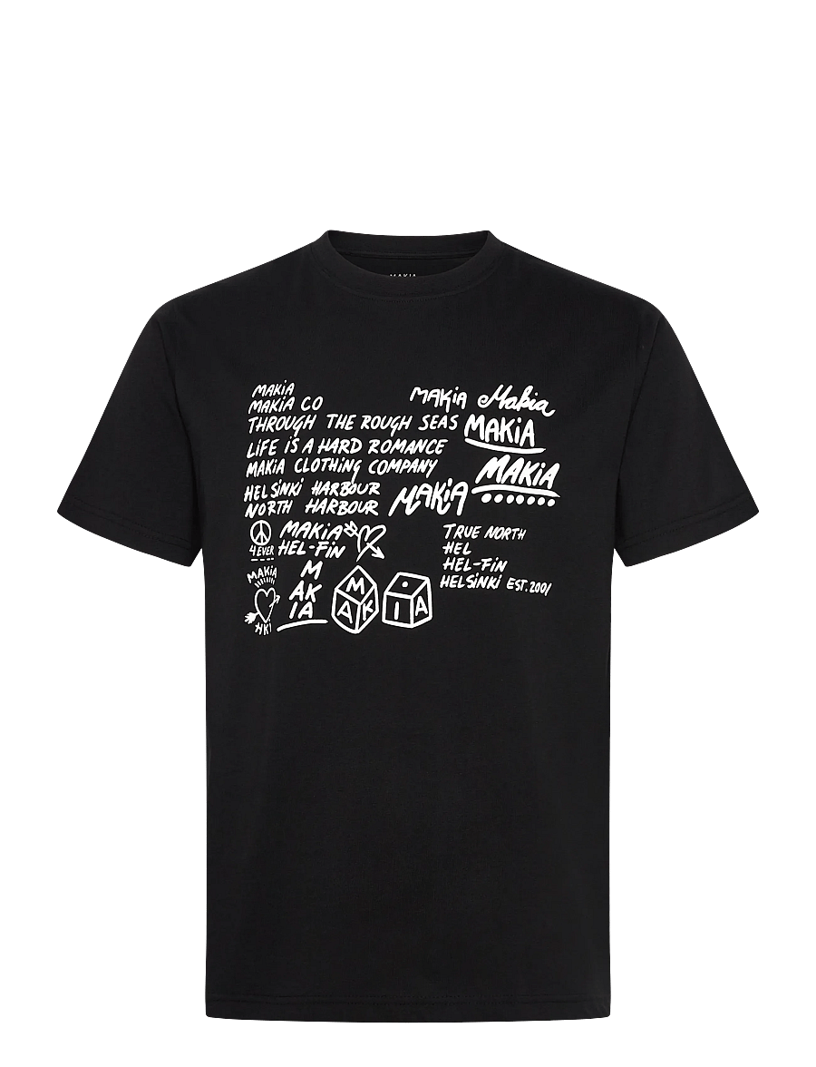 Makia - Book T-shirt - kortærmede t-shirts - black - 0