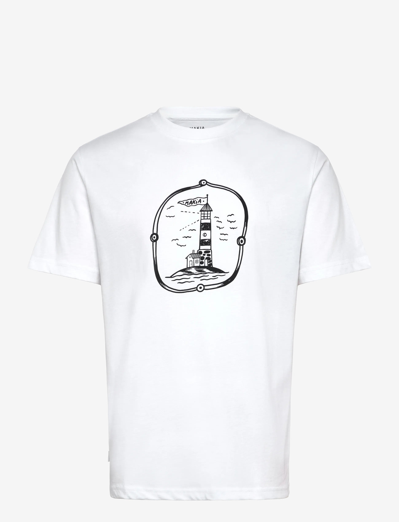 Makia - Keeper T-shirt - kurzärmelig - white - 0