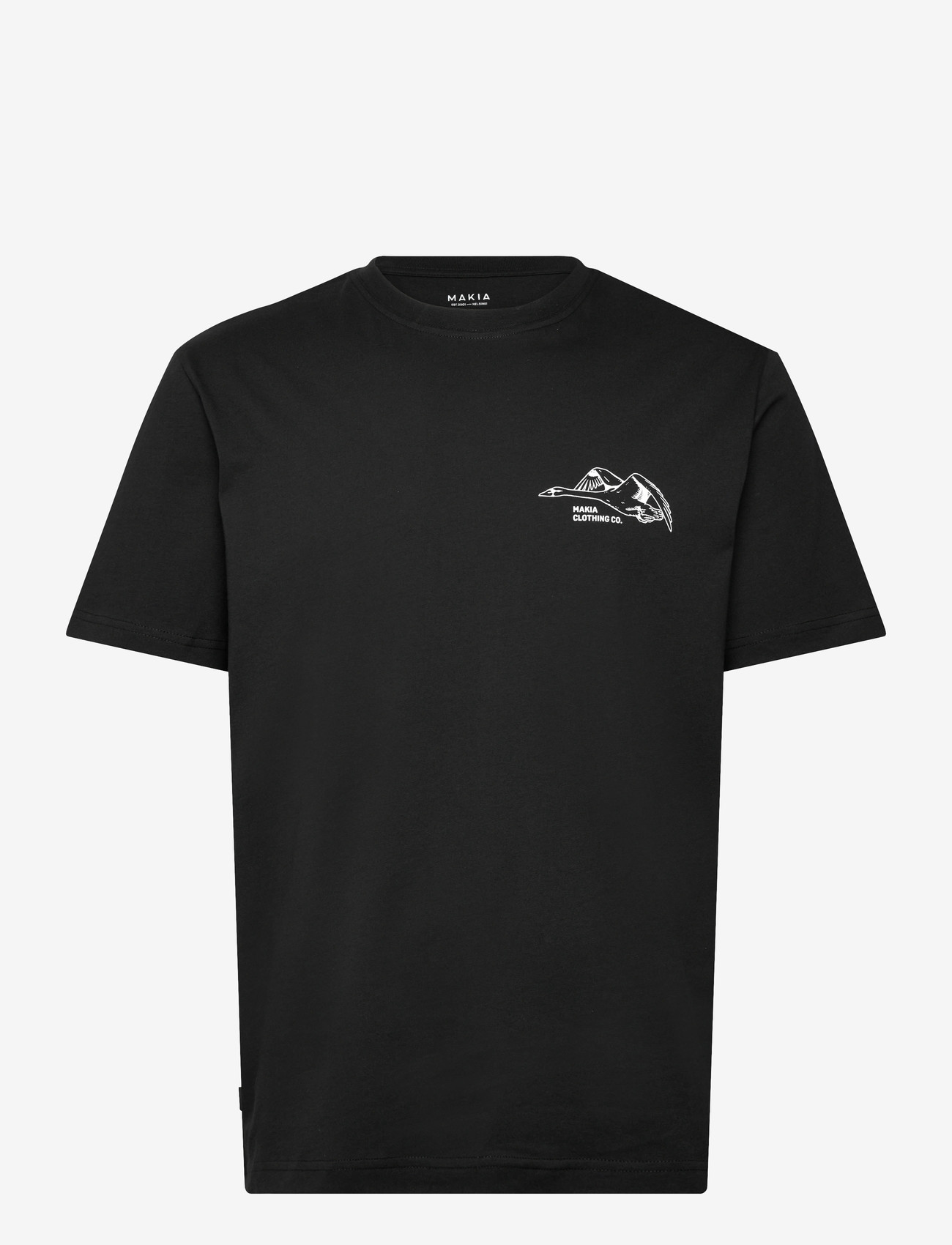 Makia - Swans T-shirt - kortærmede t-shirts - black - 0