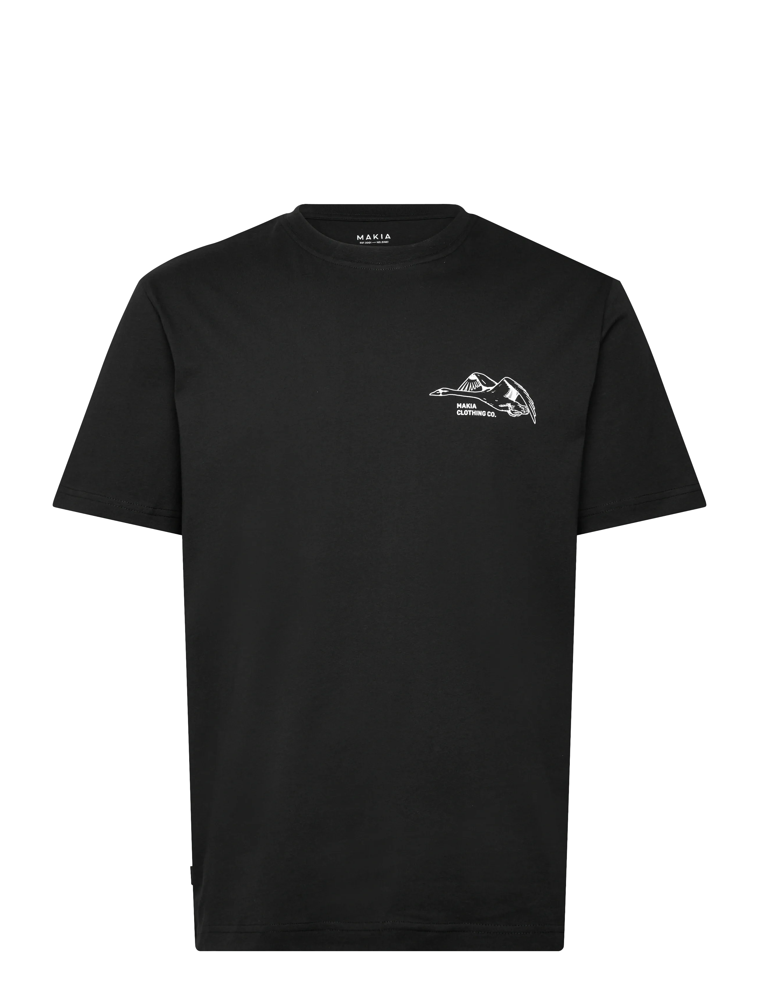 Makia Swans T-shirt - Vaatteet - BLACK / black
