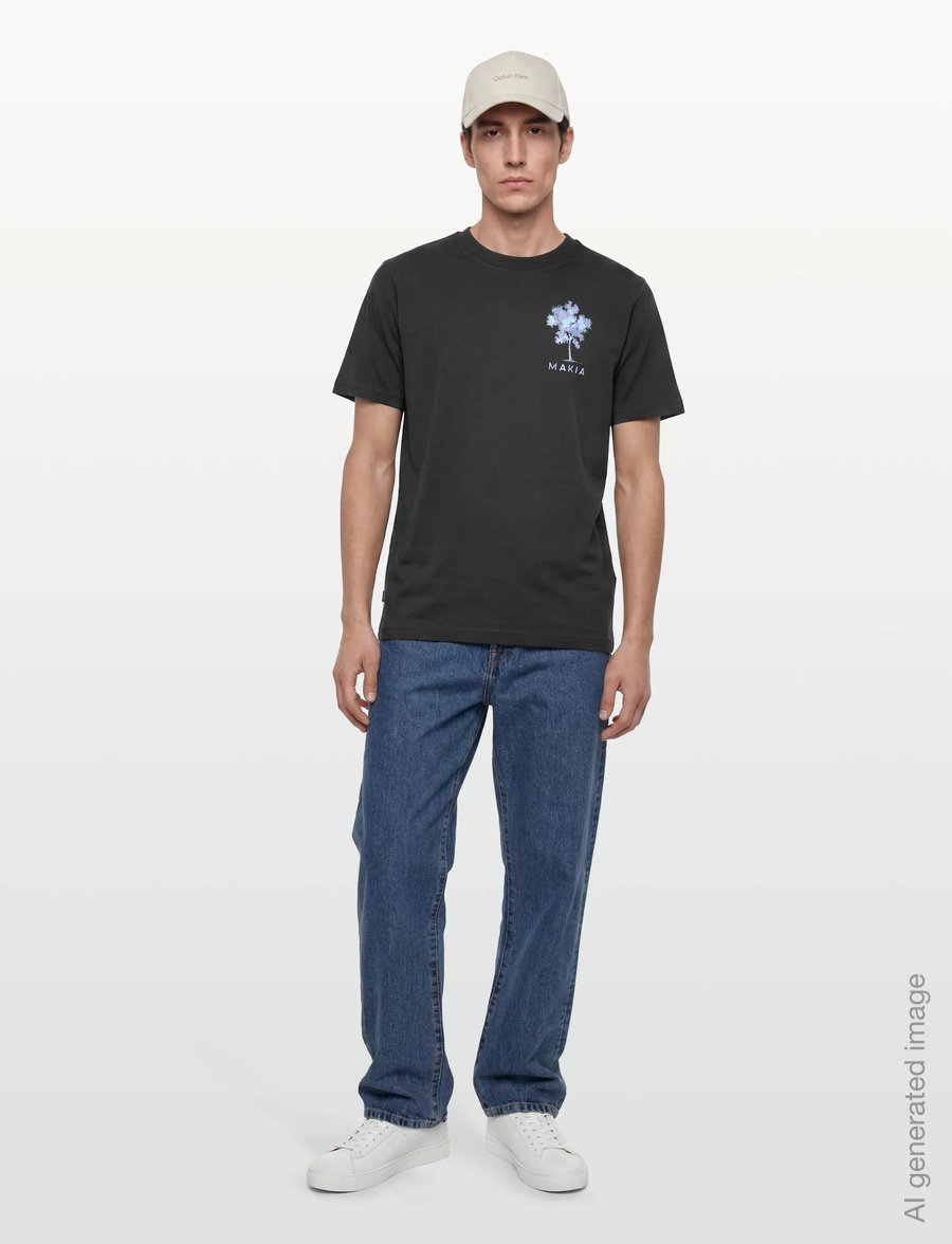 Makia - Elements T-shirt - lühikeste varrukatega t-särgid - carbon black - 0