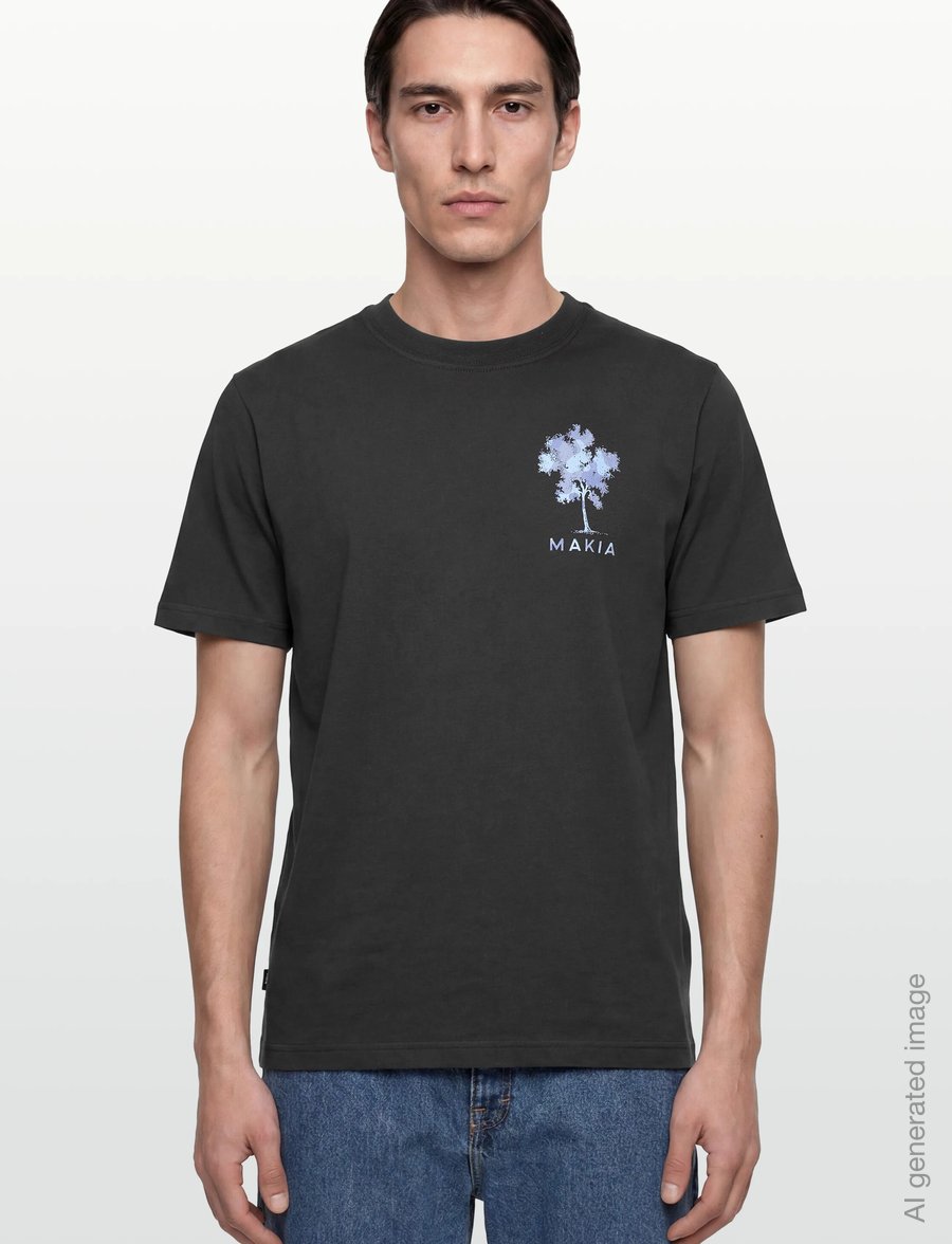Makia - Elements T-shirt - lühikeste varrukatega t-särgid - carbon black - 3