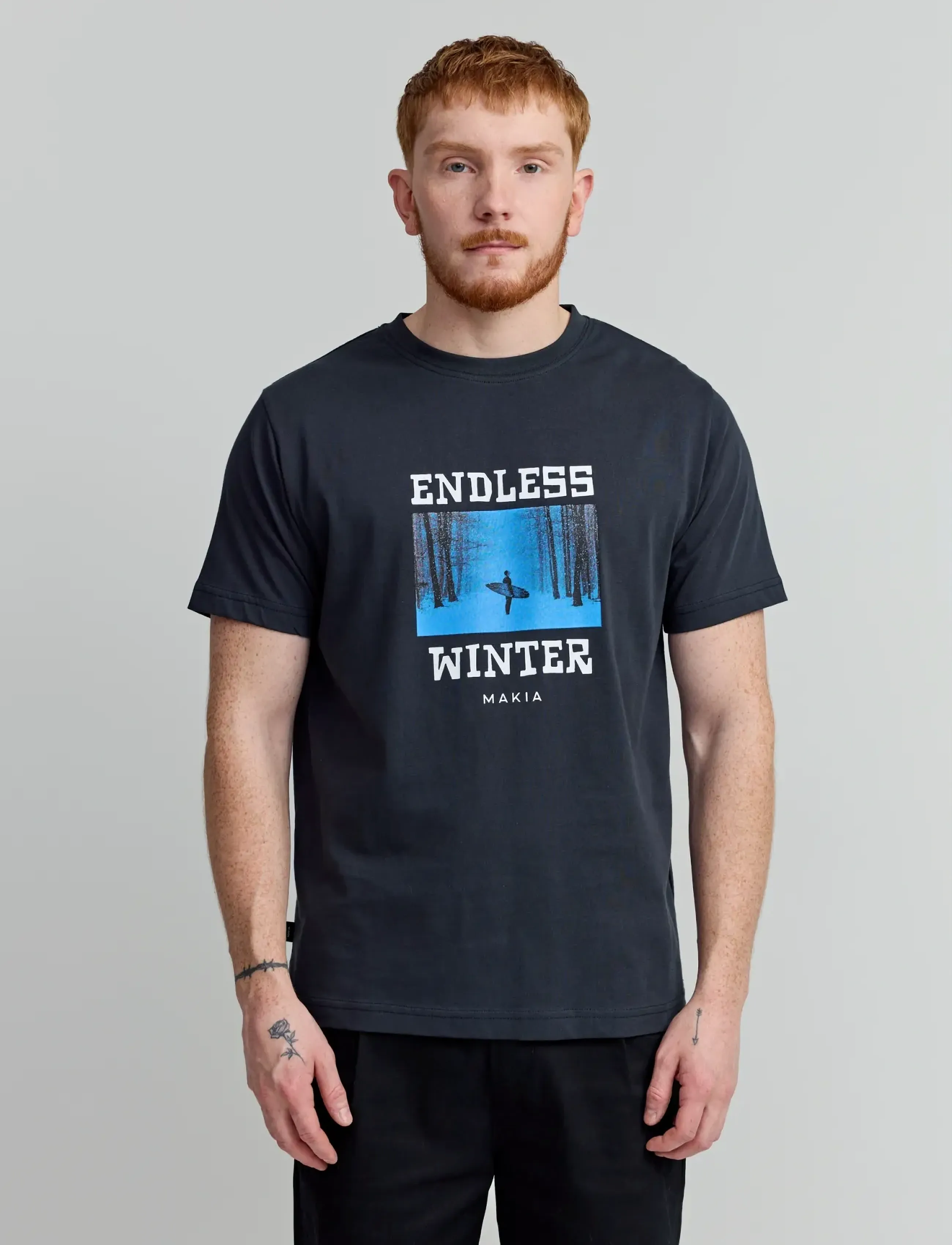 Makia Endless T-shirt - Makia - CARBON BLACK / black