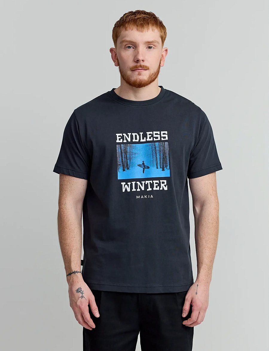 Makia - Endless T-shirt - kurzärmelige t-shirts - carbon black - 0
