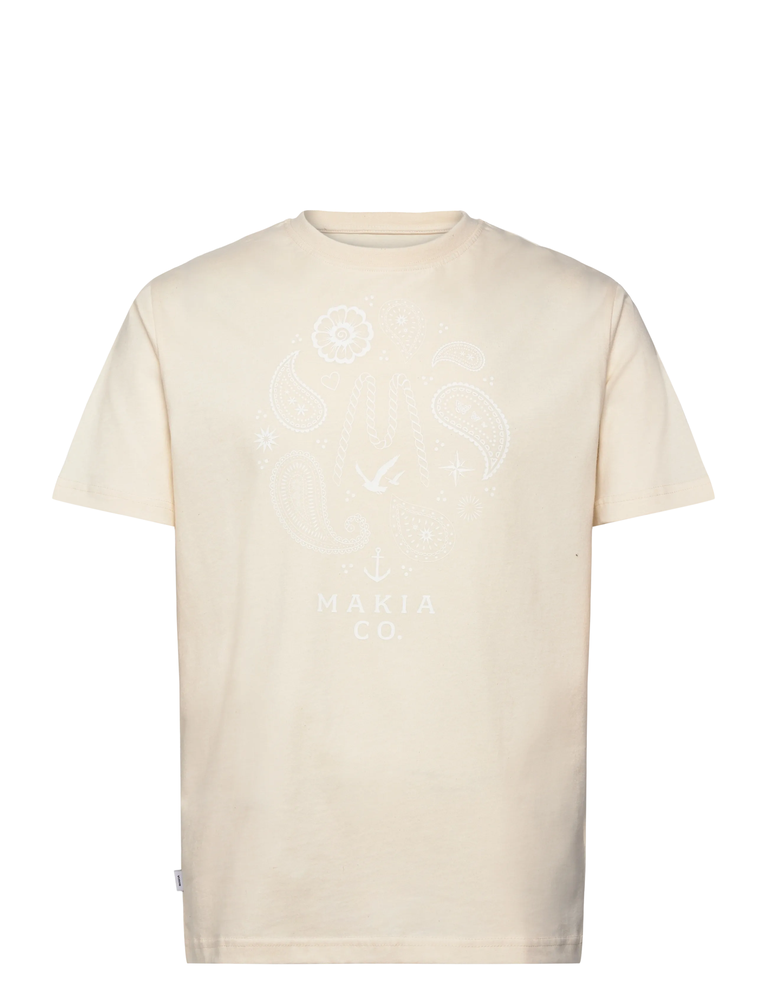 Makia Beam T-shirt - Nyheter - OFF WHITE / cream