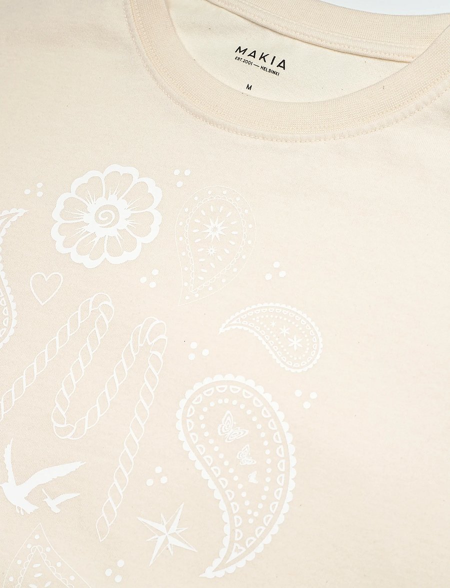 Makia - Beam T-shirt - kurzärmelige t-shirts - off white - 3