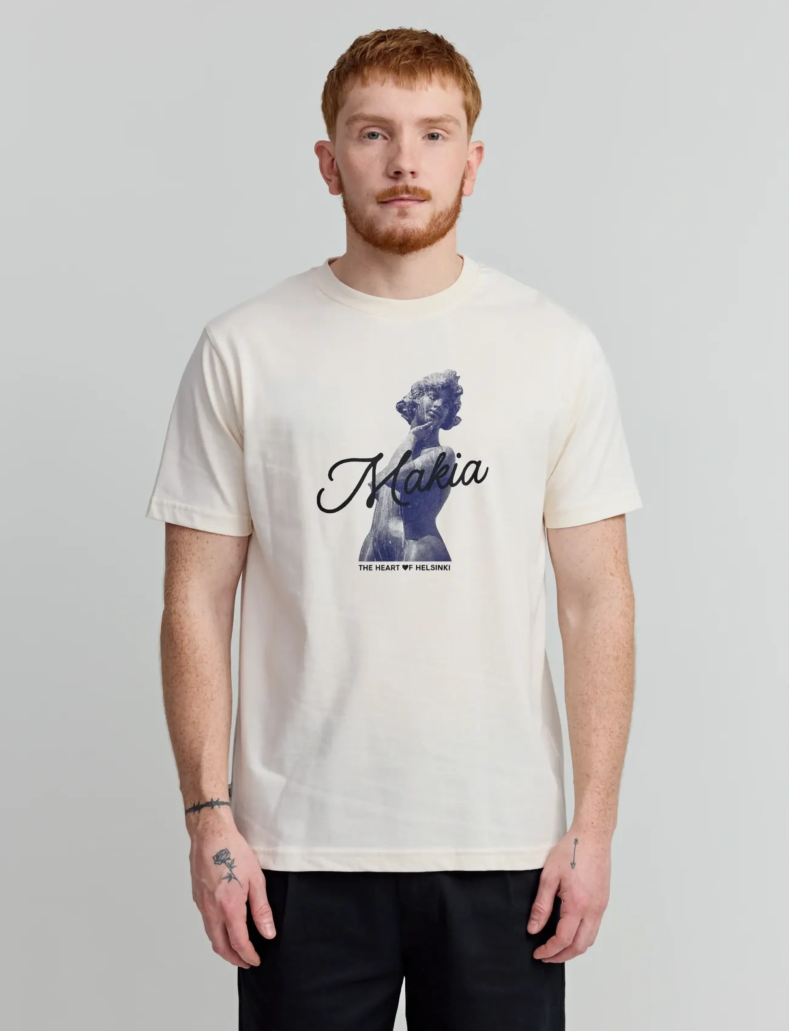 Makia Havis T-Shirt, S, Cream, T-Shirts > Kortærmede, Herre