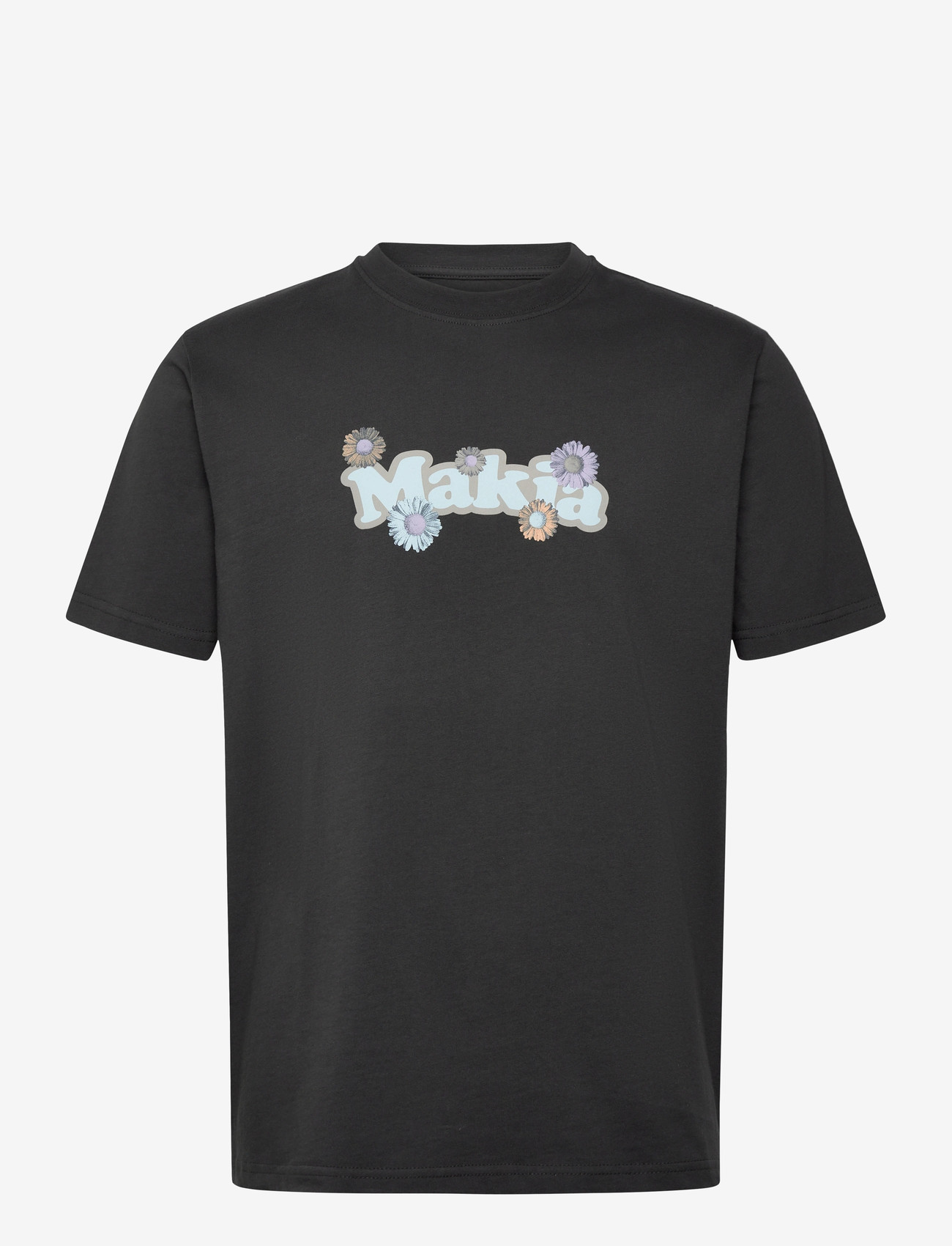 Makia - Fleurine T-shirt - lühikeste varrukatega t-särgid - carbon black - 0