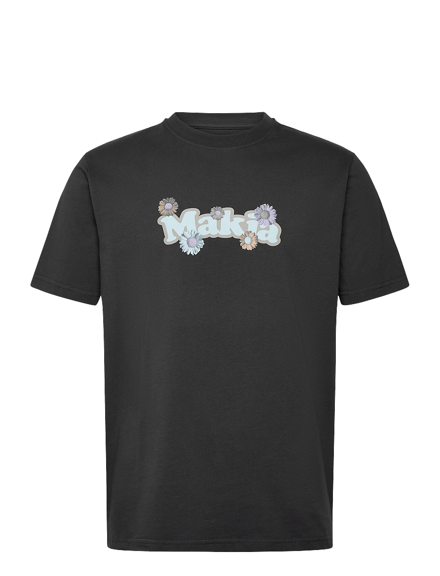 Makia - Fleurine T-shirt - kortærmede t-shirts - carbon black - 1