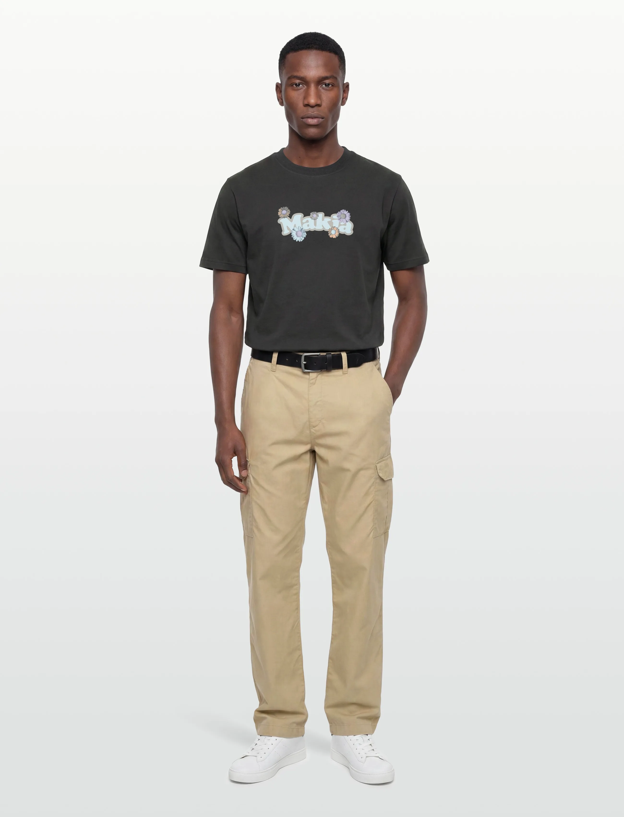 Makia Fleurine T-Shirt, L, Black, T-Shirts > Kortærmede, Herre