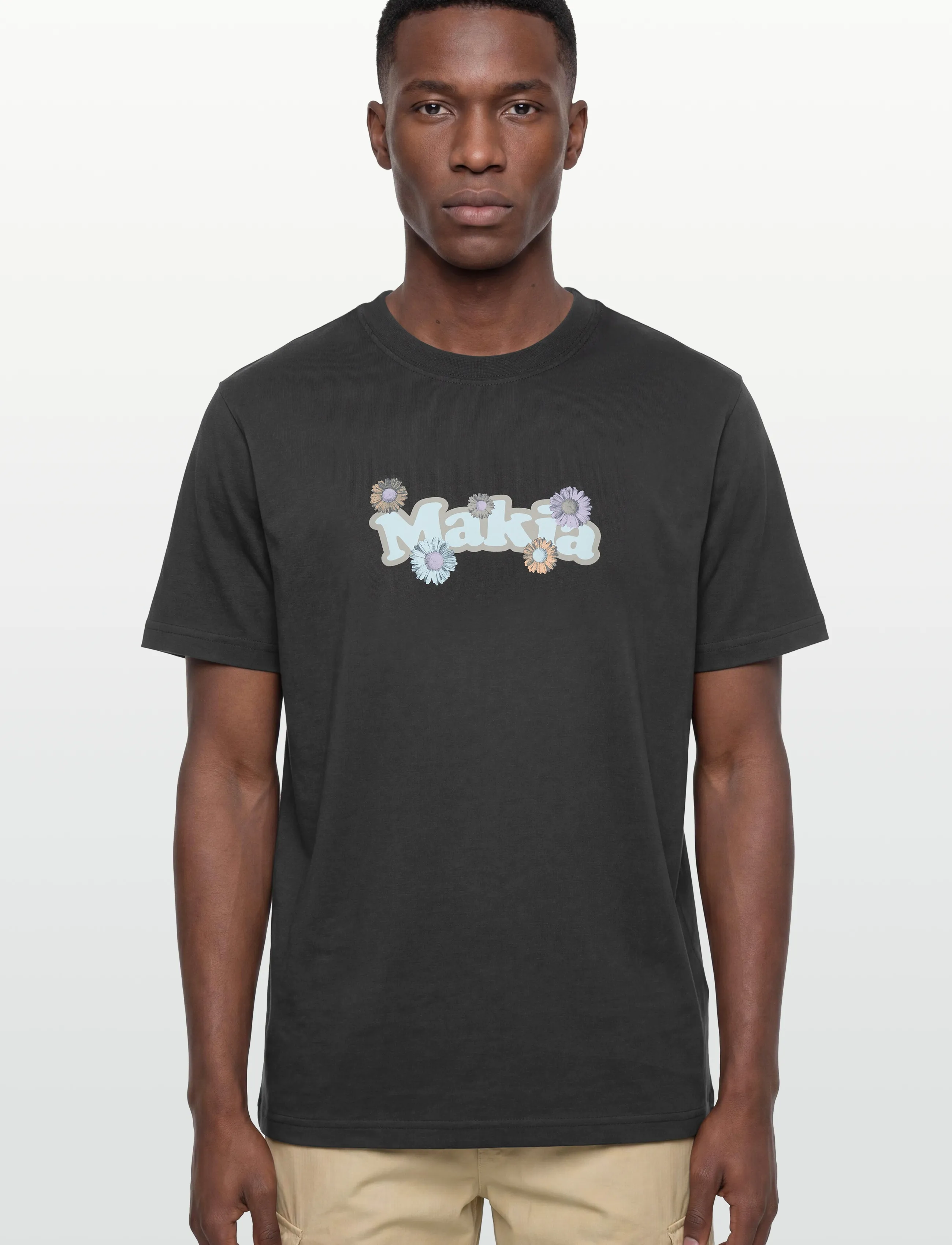 Makia - Fleurine T-shirt - lühikeste varrukatega t-särgid - carbon black - 3