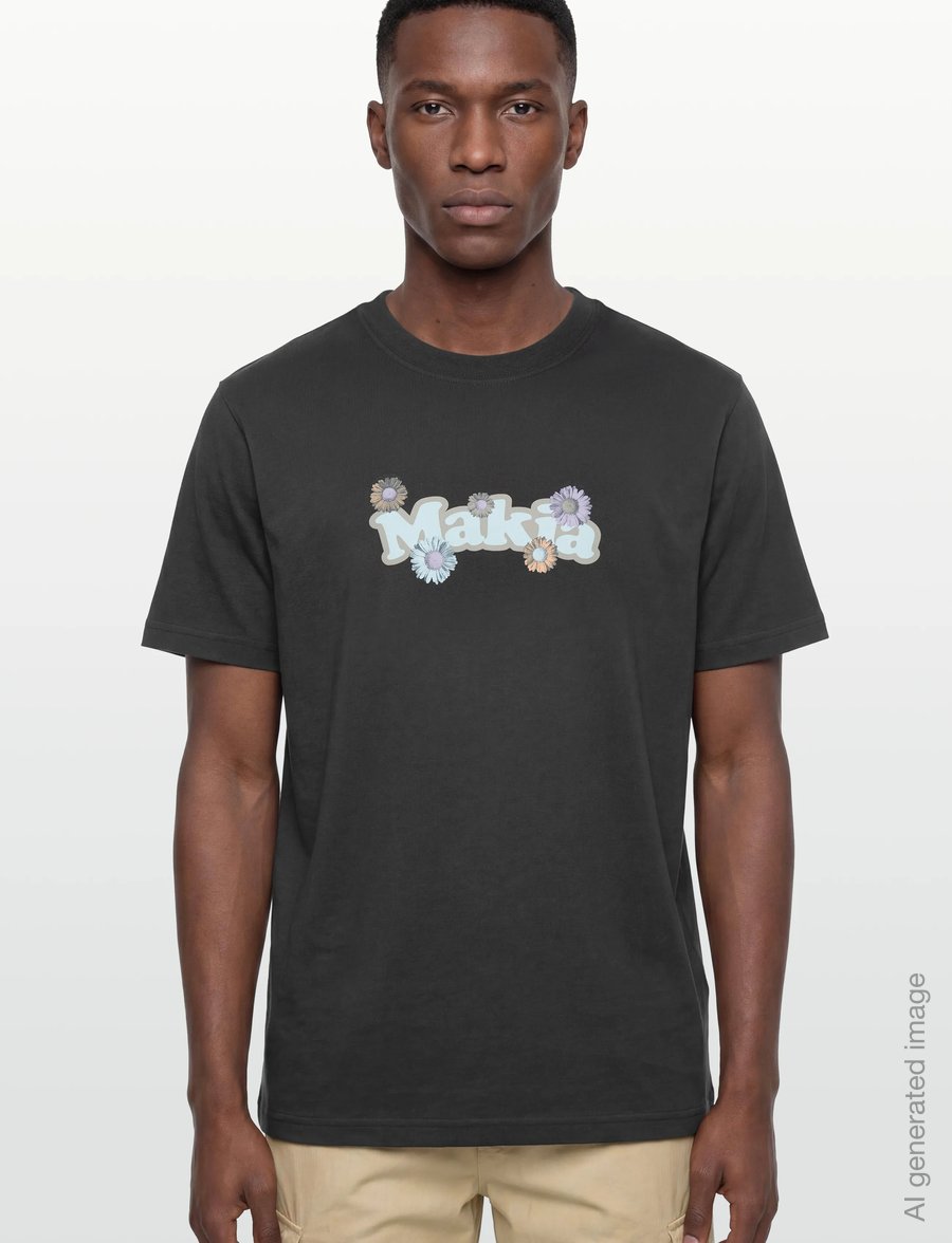 Makia - Fleurine T-shirt - kortærmede t-shirts - carbon black - 3