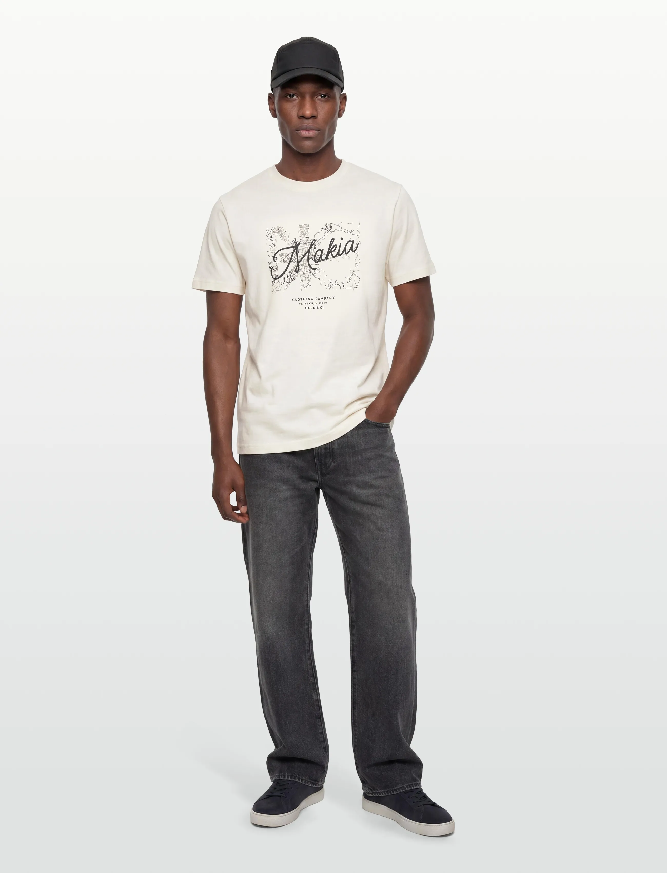 Makia Past T-Shirt, S, Cream, T-Shirts > Kortærmede, Herre