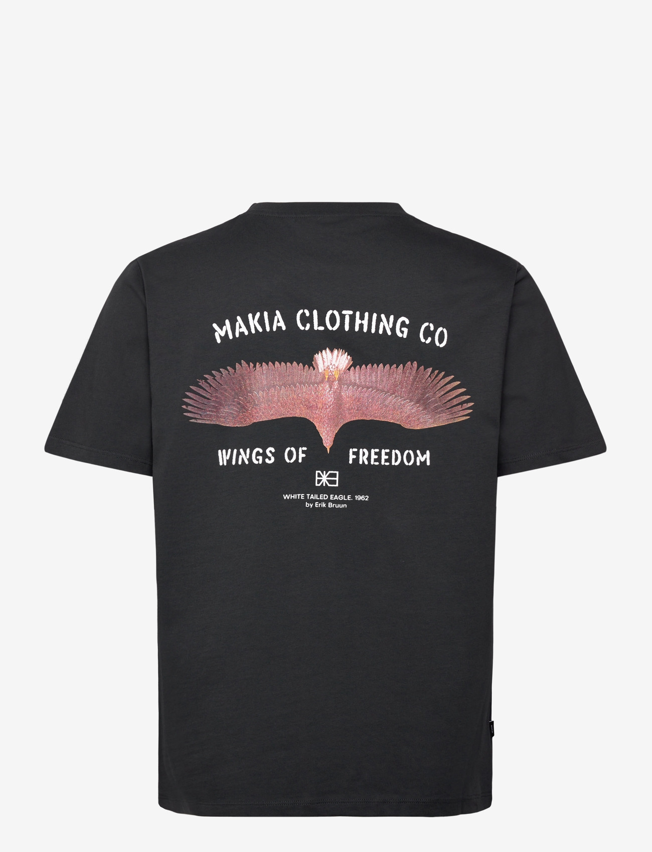 Makia - Wings t-shirt - laveste priser - carbon black - 2