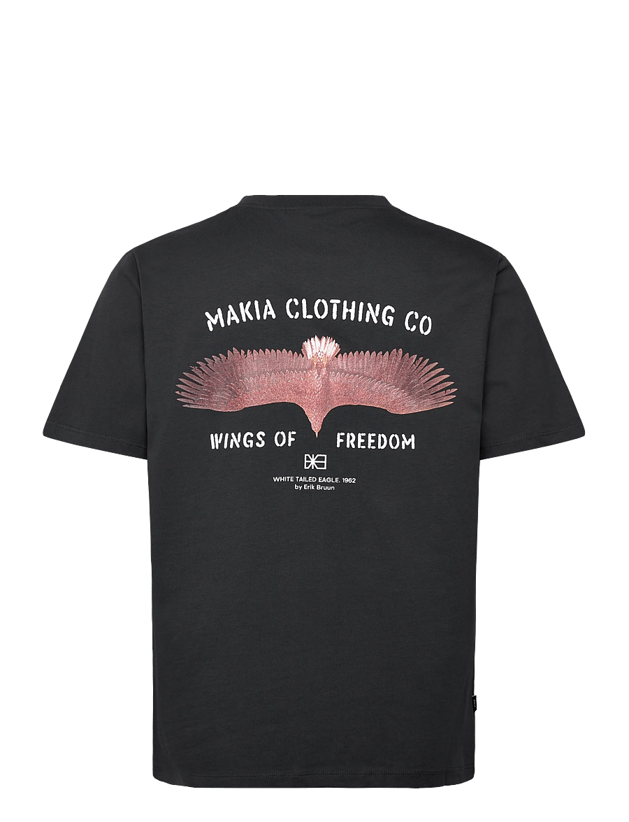 Makia - Wings t-shirt - kortärmade t-shirts - carbon black - 2
