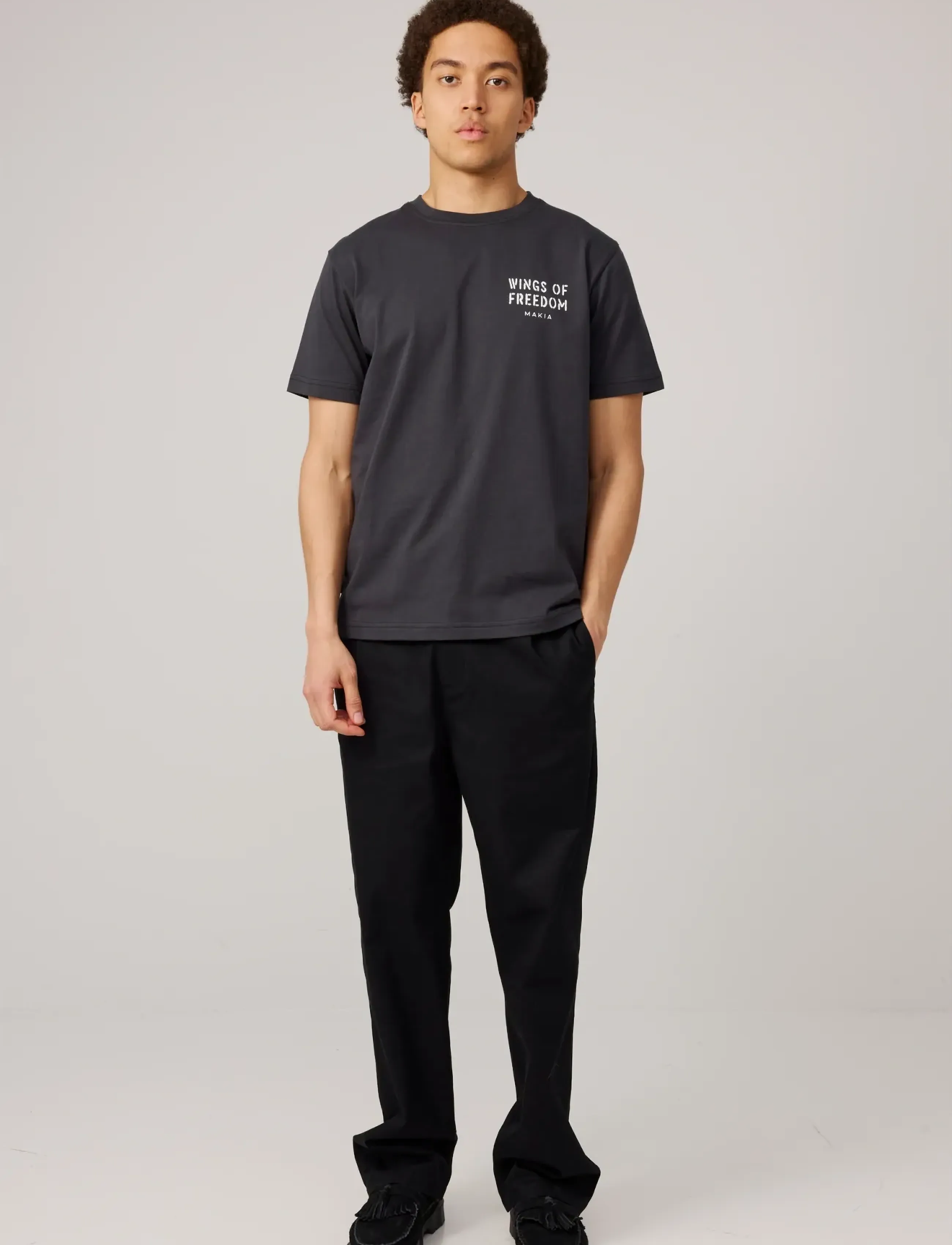 Makia Wings T-Shirt, S, Black, T-Shirts > Kortærmede, Herre