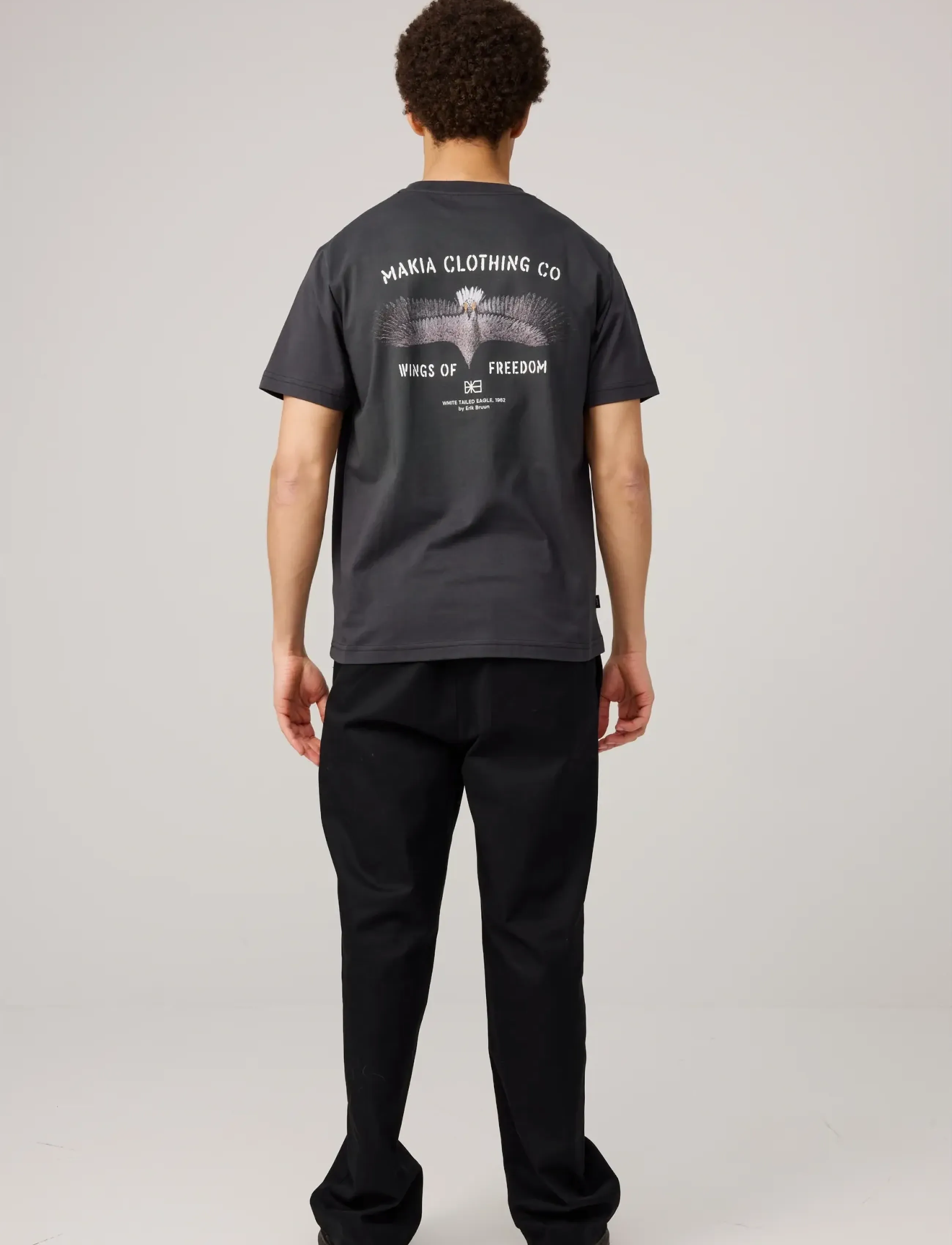 Makia - Wings t-shirt - t-särgid - carbon black - 3