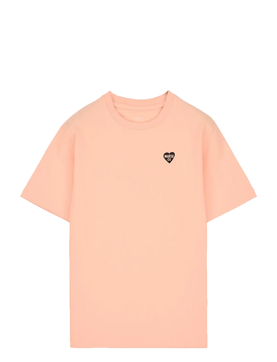 Makia - Heart T-shirt - kortærmede t-shirts - peach - 1