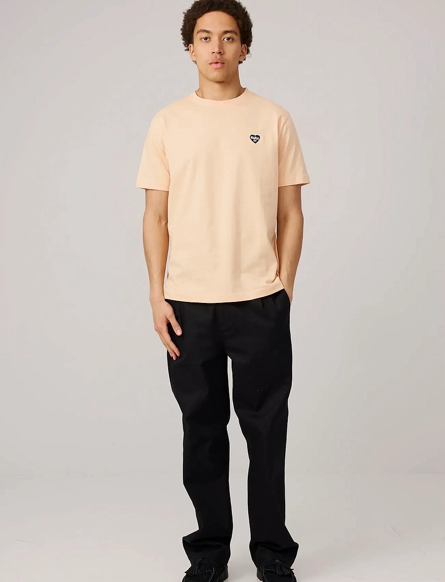 Makia - Heart T-shirt - kortærmede t-shirts - peach - 0