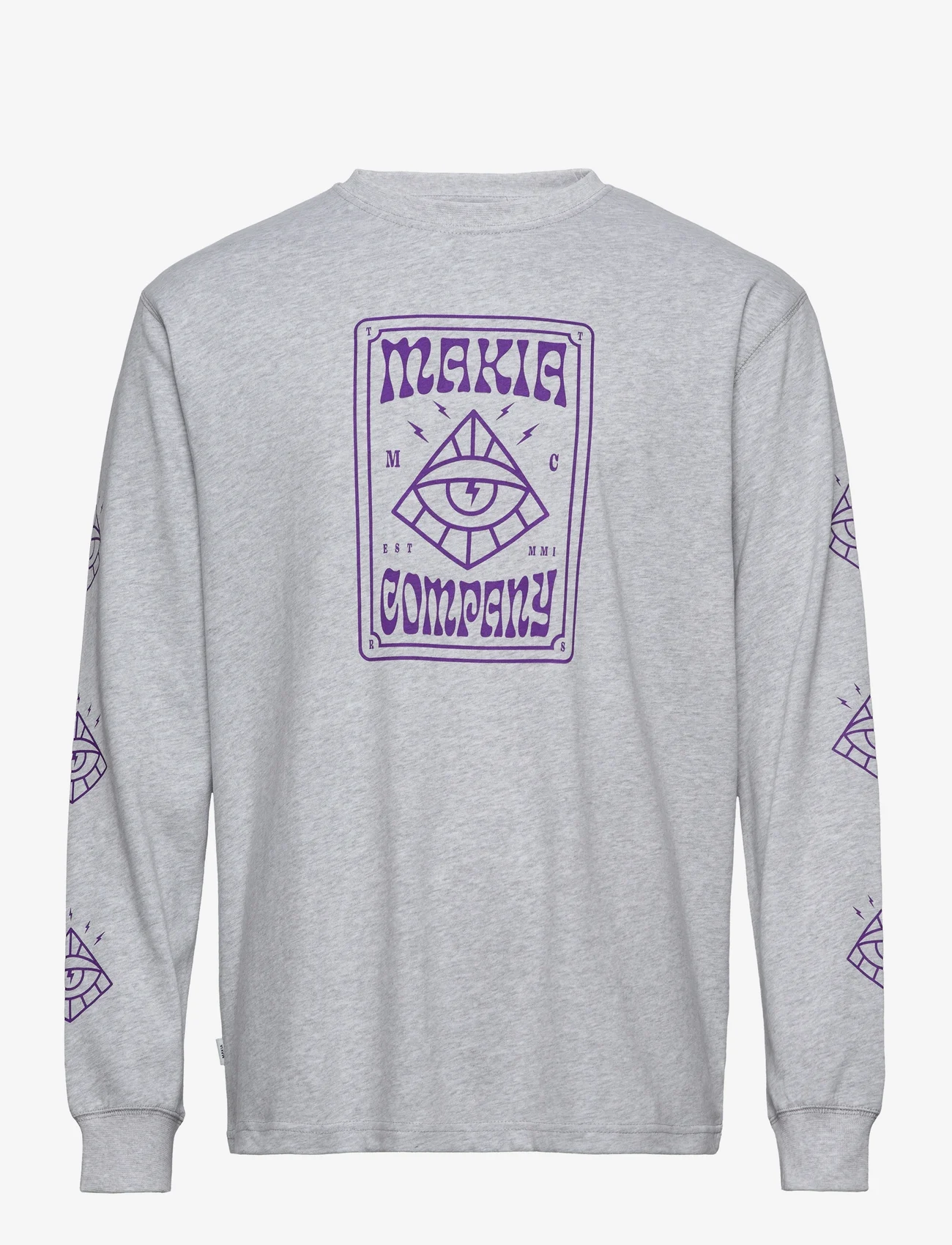 Makia - Vision Long Sleeve - långärmade t-shirts - light grey - 0