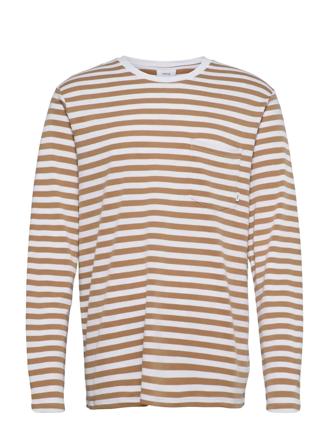 Makia Verkstad Long Sleeve - Clothing - CAMEL-WHITE / brown