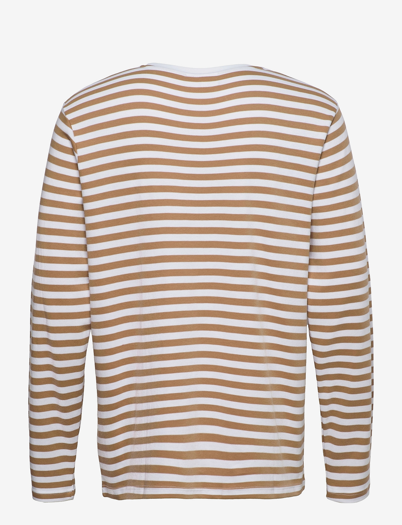 Makia - Verkstad Long Sleeve - långärmade t-shirts - camel-white - 1