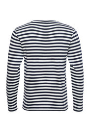 Makia - Verkstad Long Sleeve - langermede t-skjorter - navy-white - 1