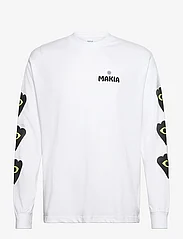 Makia - Shine Long Sleeve - langærmede t-shirts - white - 0