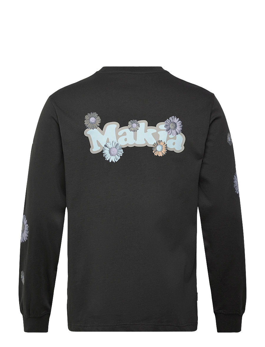 Makia - Fleurine Long Sleeve - langärmelige t-shirts - carbon black - 2