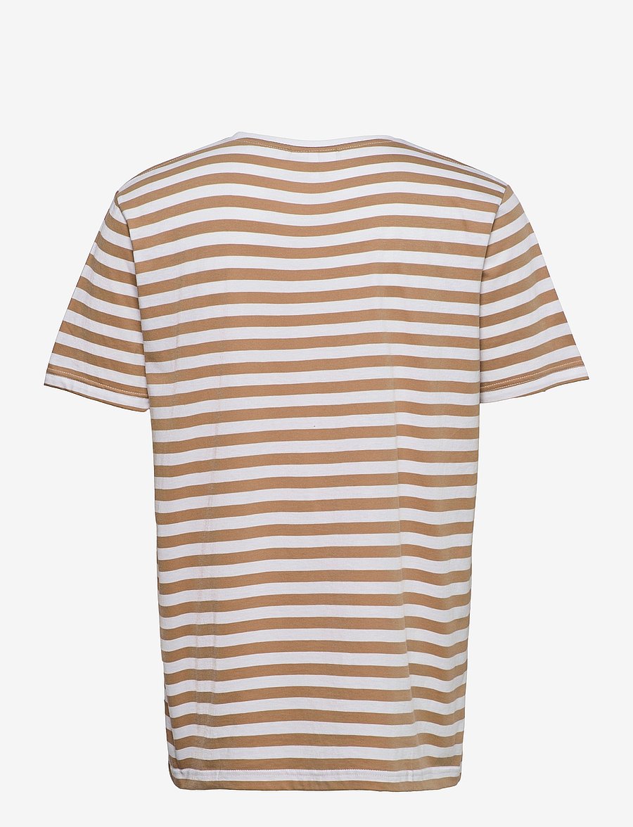 Makia - Verkstad T-shirt - kortærmede t-shirts - camel-white - 1