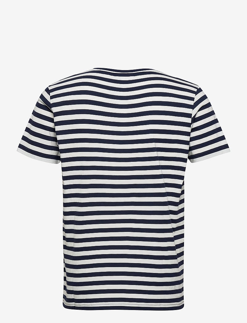 Makia - Verkstad T-shirt - t-shirts - navy-white - 1