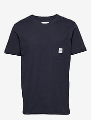 Makia - Square Pocket T-shirt - pohjoismainen tyyli - dark blue - 0