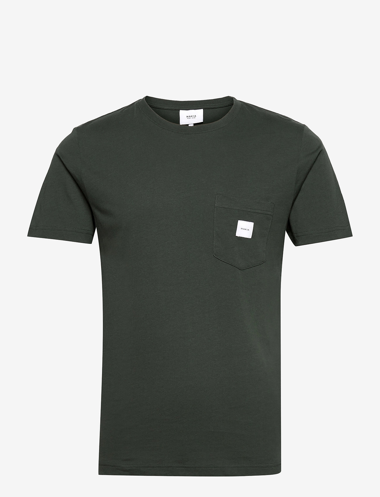 Makia - SQUARE POCKET T-SHIRT - sügisesed riided - dark green - 0