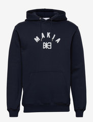 Makia - Brand Hooded Sweatshirt - svetarit - dark blue - 0