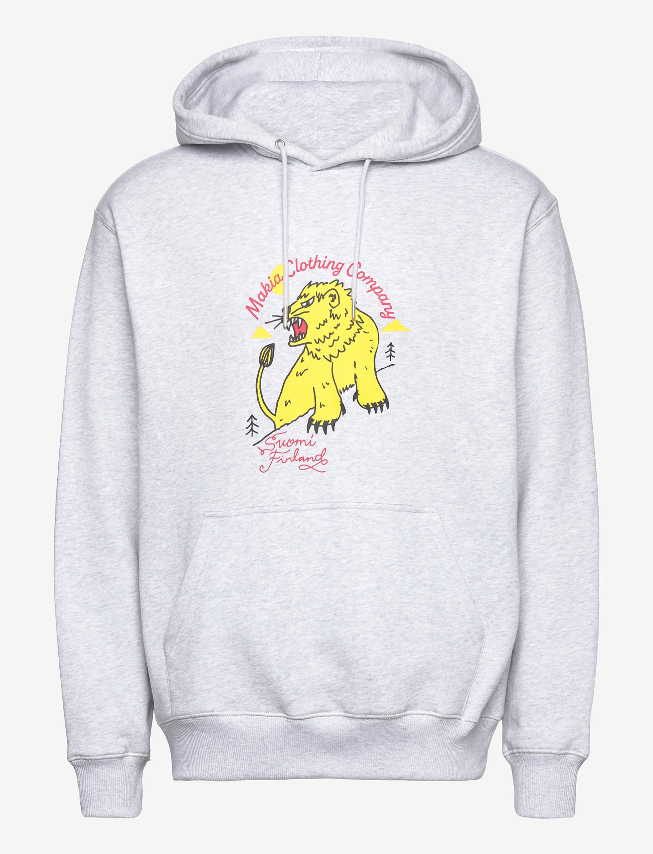 Makia - Lion Hooded Sweatshirt - light grey - 0