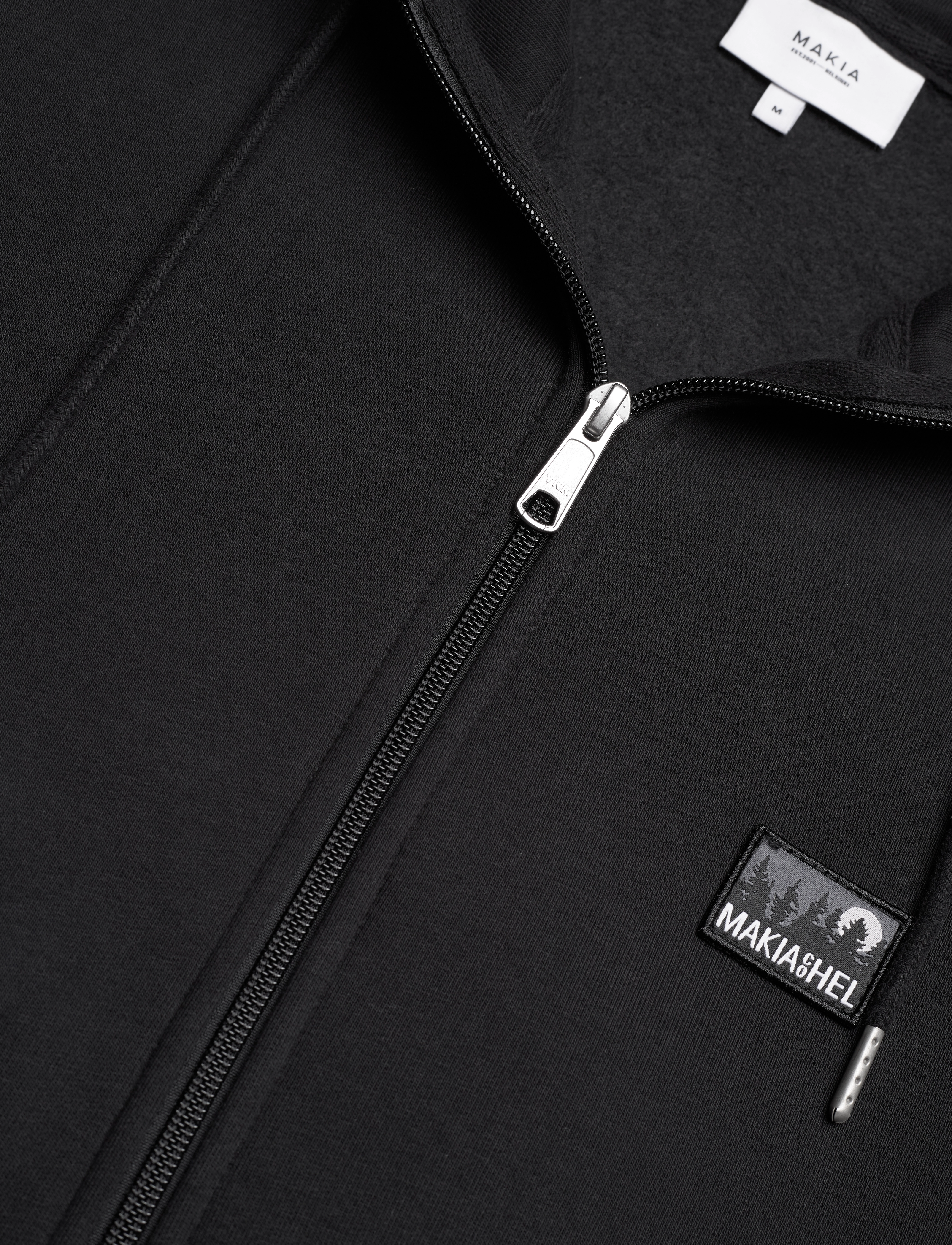 Makia - Shoreline Hooded Zip Sweatshirt - black - 2