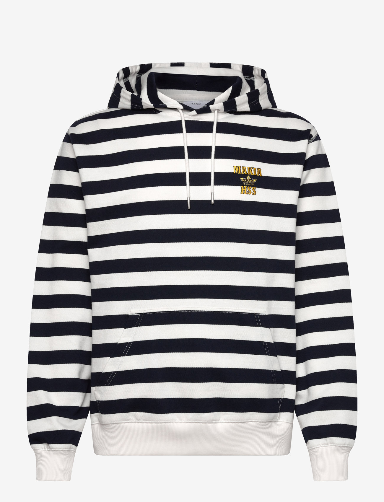 Makia - Starboard Hooded Sweatshirt - hoodies - navy-off white - 1