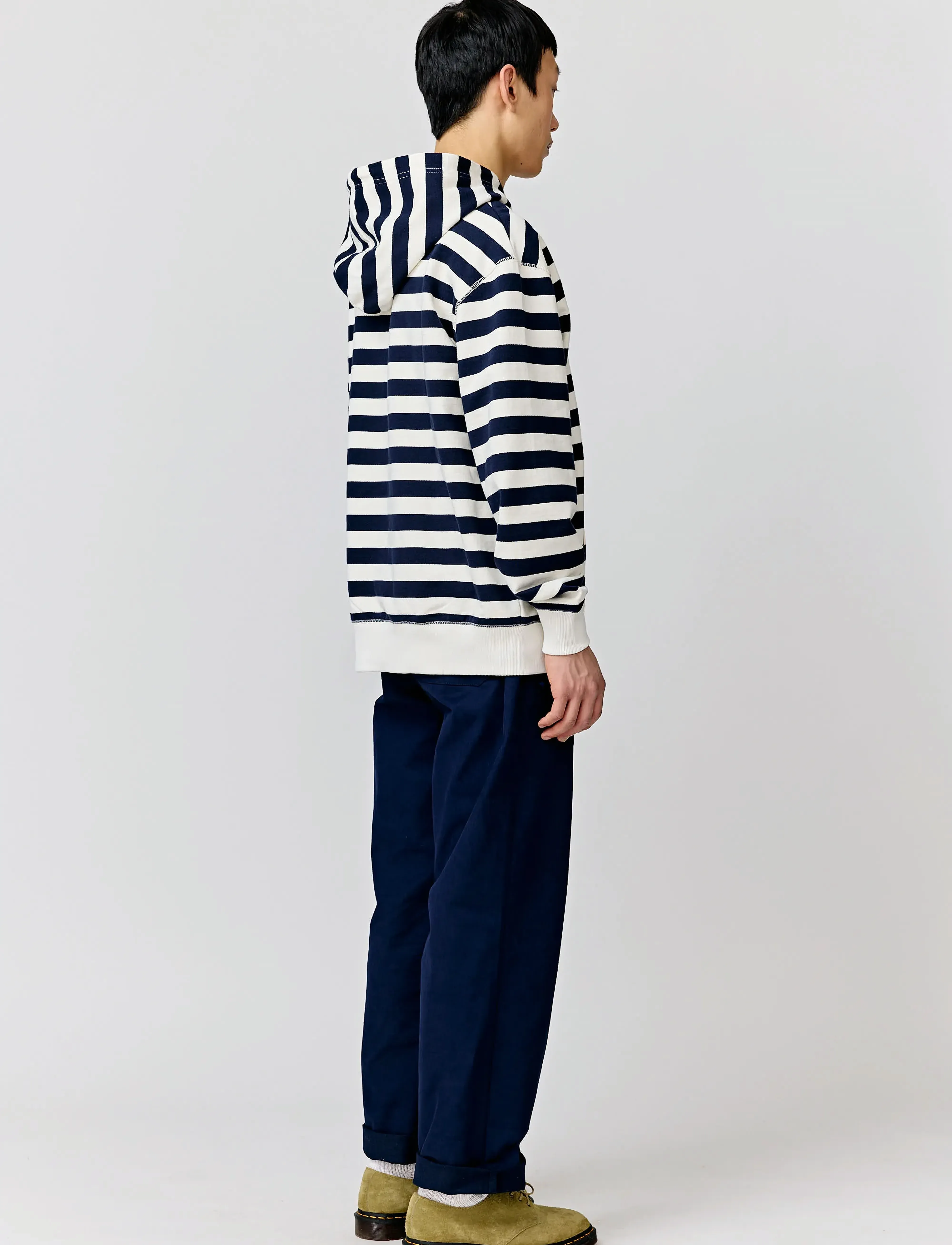 Makia - Starboard Hooded Sweatshirt - navy-off white - 3