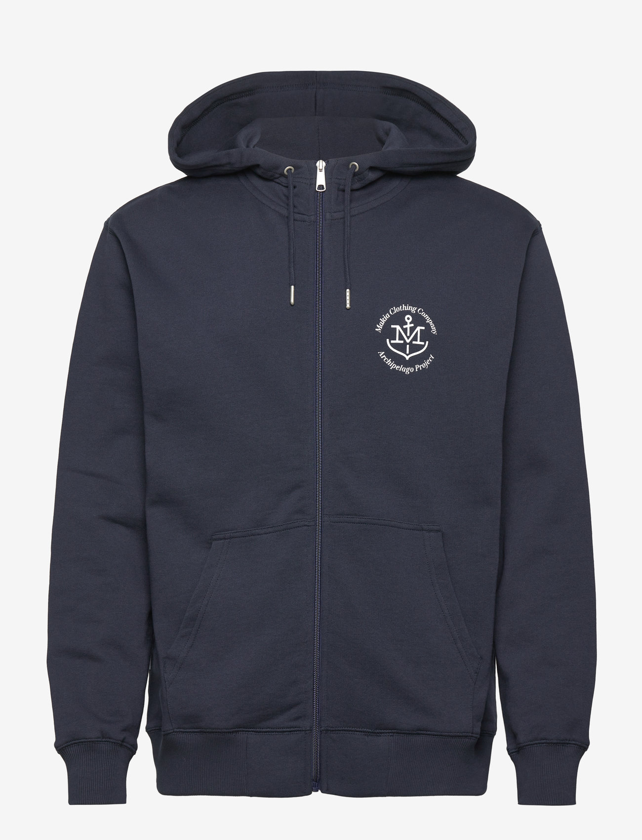 Makia - A-Project Hooded Zip Sweatshirt - dark navy - 1