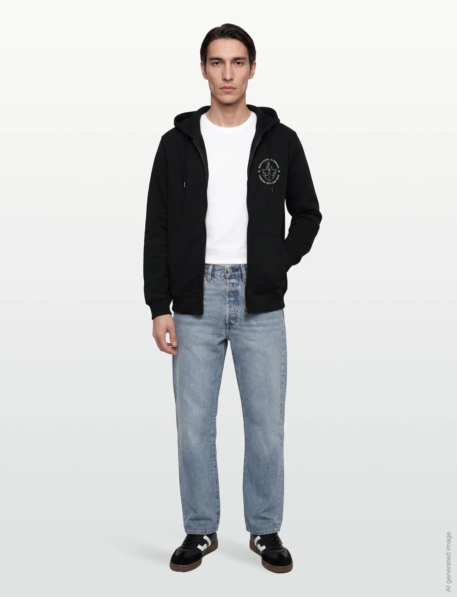 Makia - Hook Hooded Zip Sweatshirt - hoodies - black - 0
