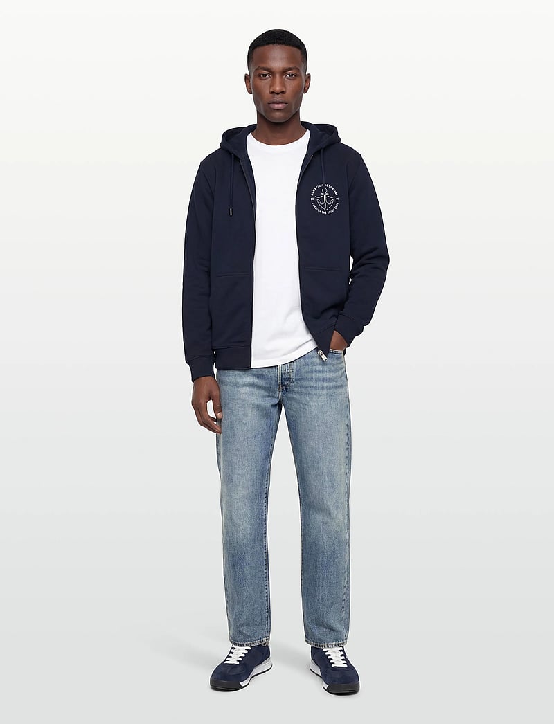 Makia - Hook Hooded Zip Sweatshirt - kapuzenpullover - dark navy - 0