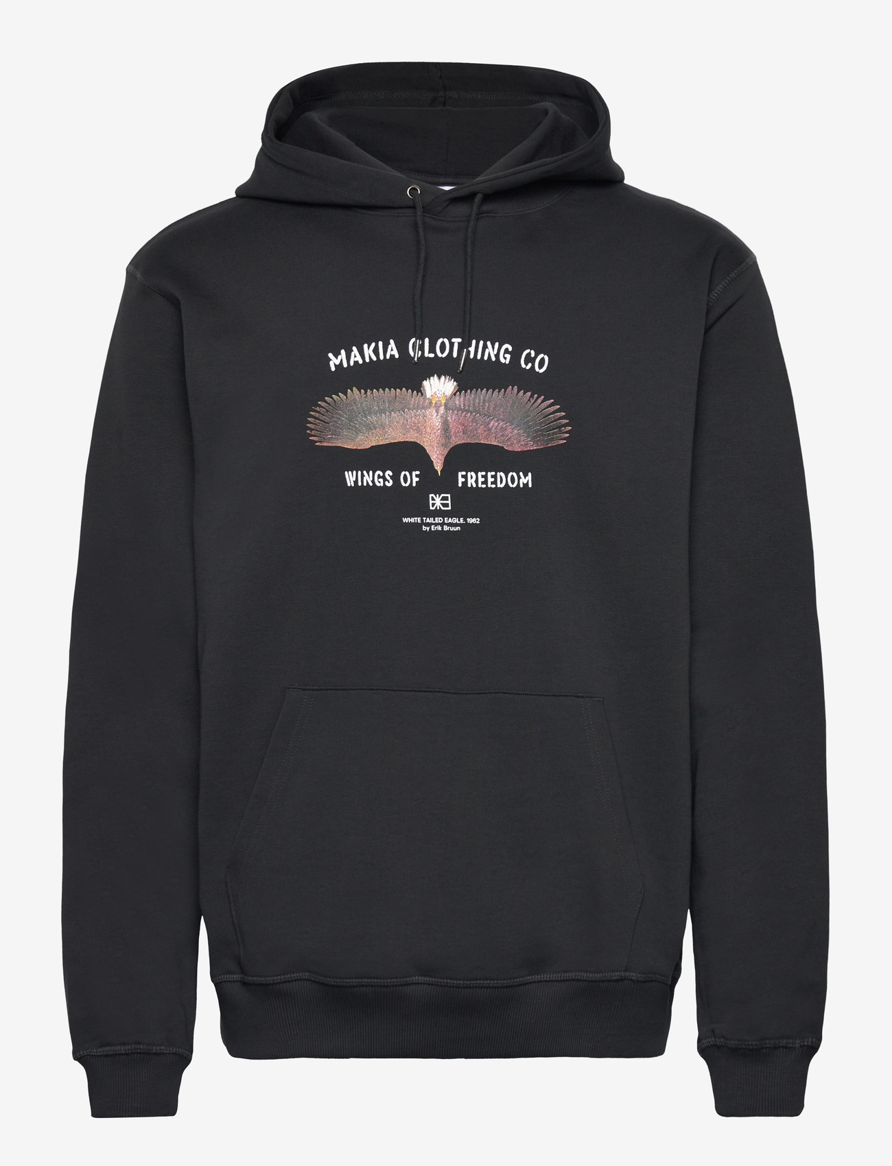Makia - Eagle Hooded Sweatshirt - hoodies - carbon black - 0
